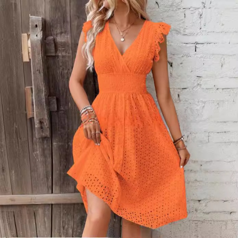 Nieuwe Europese zomerjurk met  - French Vintage Floral Midi Dress recensie en prijs