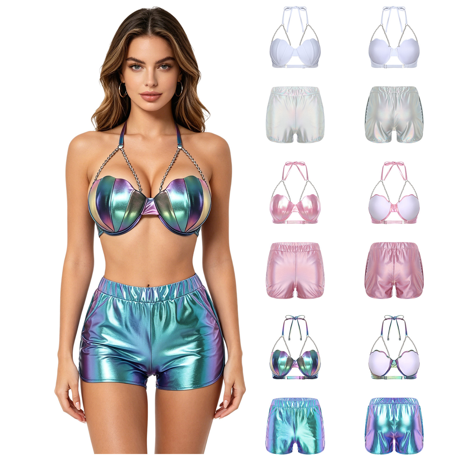 Dames metallic glanzende badmo - Tops recensie en prijs