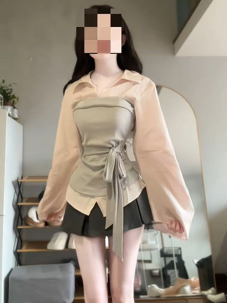 Dames plus size Koreaanse stij - Korean Style A Line Shirt Dress recensie en prijs