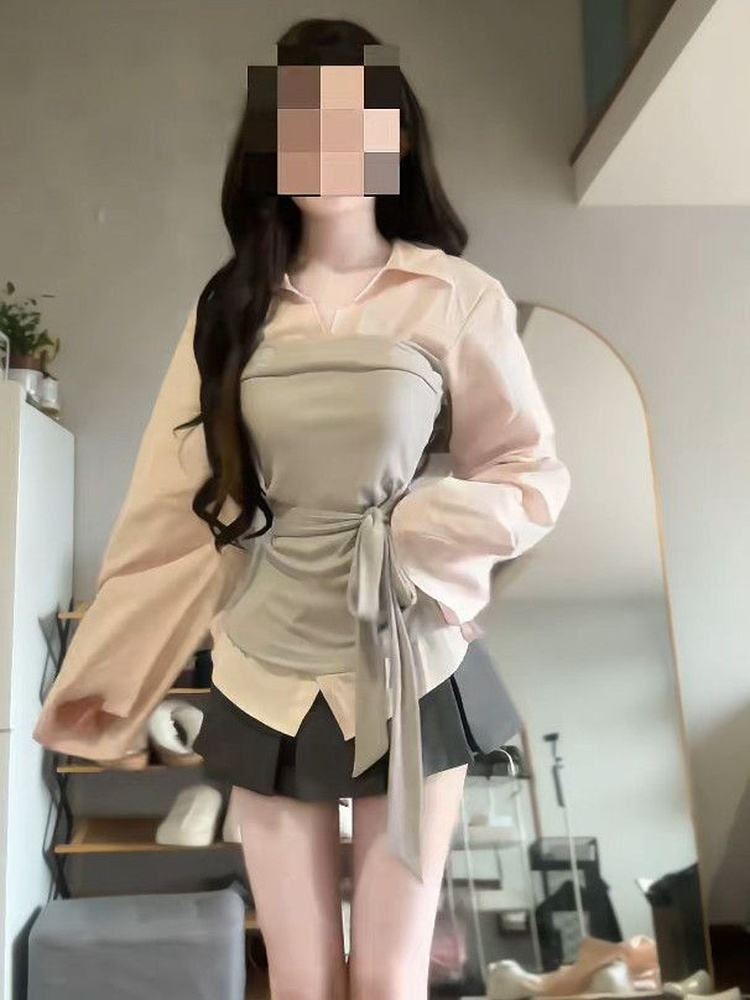 Dames plus size Koreaanse stij - Korean Style A Line Shirt Dress recensie en prijs
