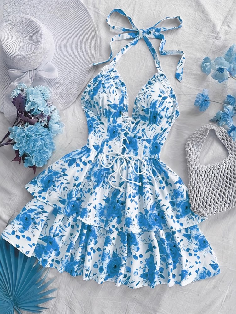 Dames Vakantiestijl Retro Kort - French Vintage Floral Midi Dress recensie en prijs