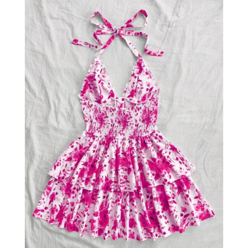 Dames Vakantiestijl Retro Kort - French Vintage Floral Midi Dress recensie en prijs