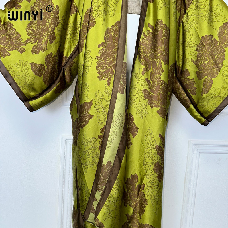 WINYI Afrika boho print Kimono - Boho Summer Beach Maxi Dress recensie en prijs