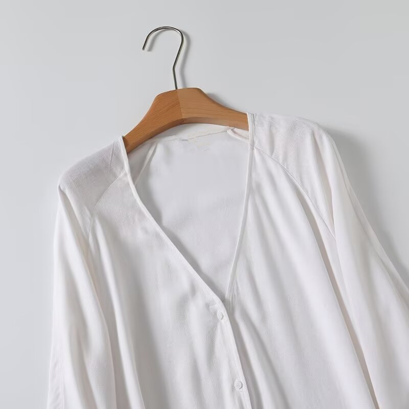 Dave & Di Marokkaanse Retro Li - Casual Loose Linen Shirt Dress recensie en prijs