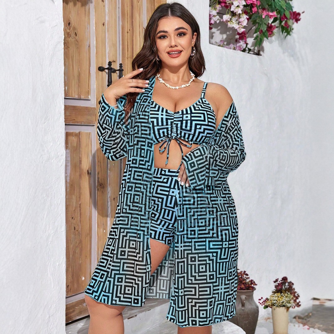 Plus Size 3-delig badpak met g - Tops recensie en prijs