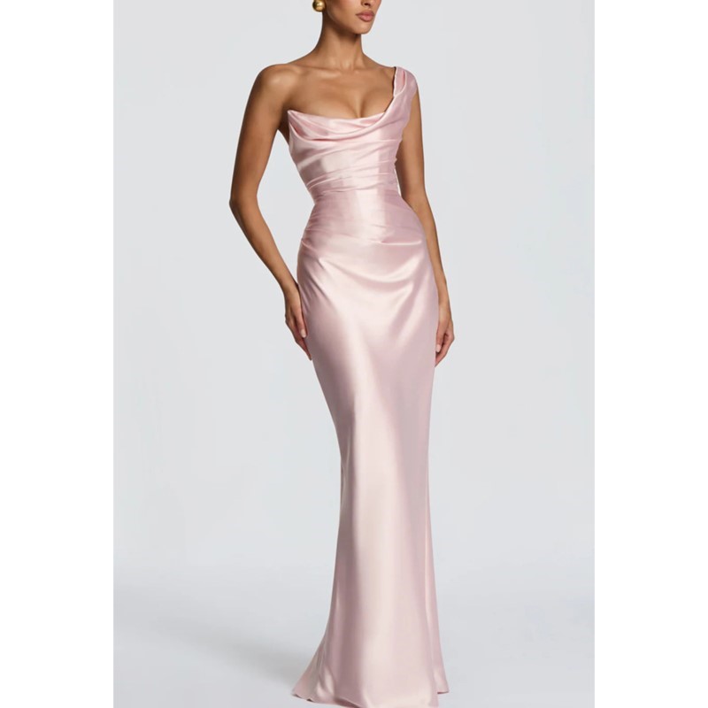 Sexy slanke satijnen jurk, ele - Elegant Satin Evening Gown Split recensie en prijs