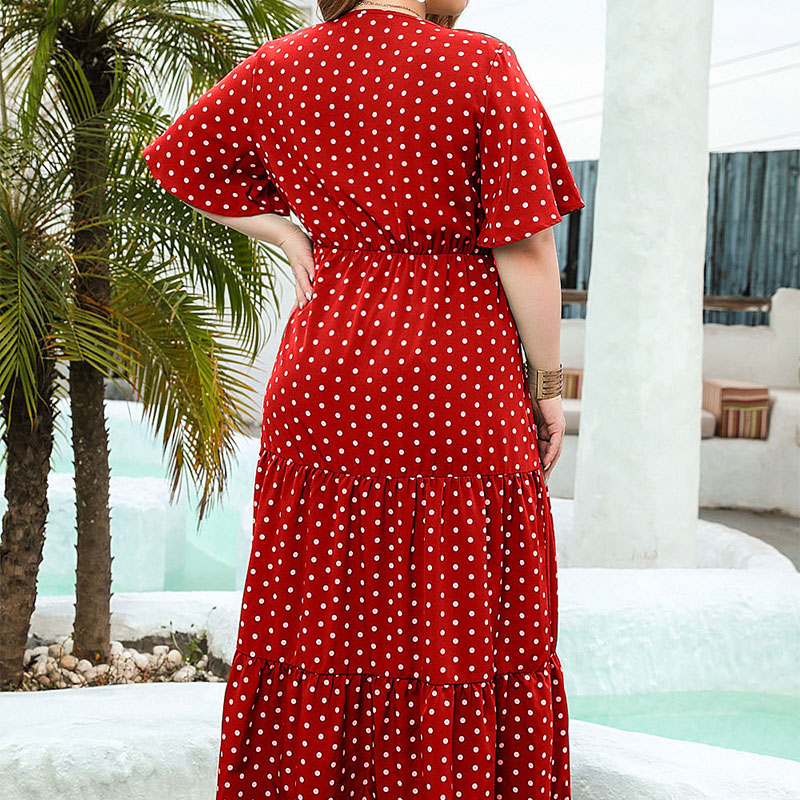 Boho Dot bedrukte V-hals dames - Boho Summer Beach Maxi Dress recensie en prijs