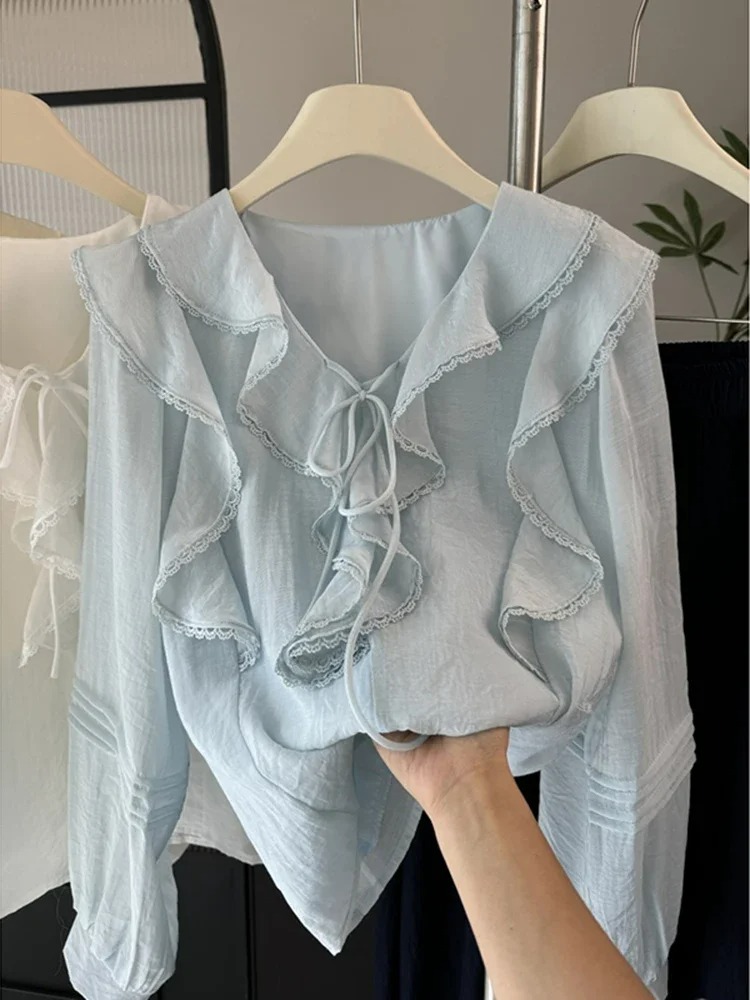 Franse V-hals chique blouse me - Blouses recensie en prijs